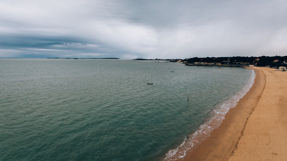 La plage vue du fort